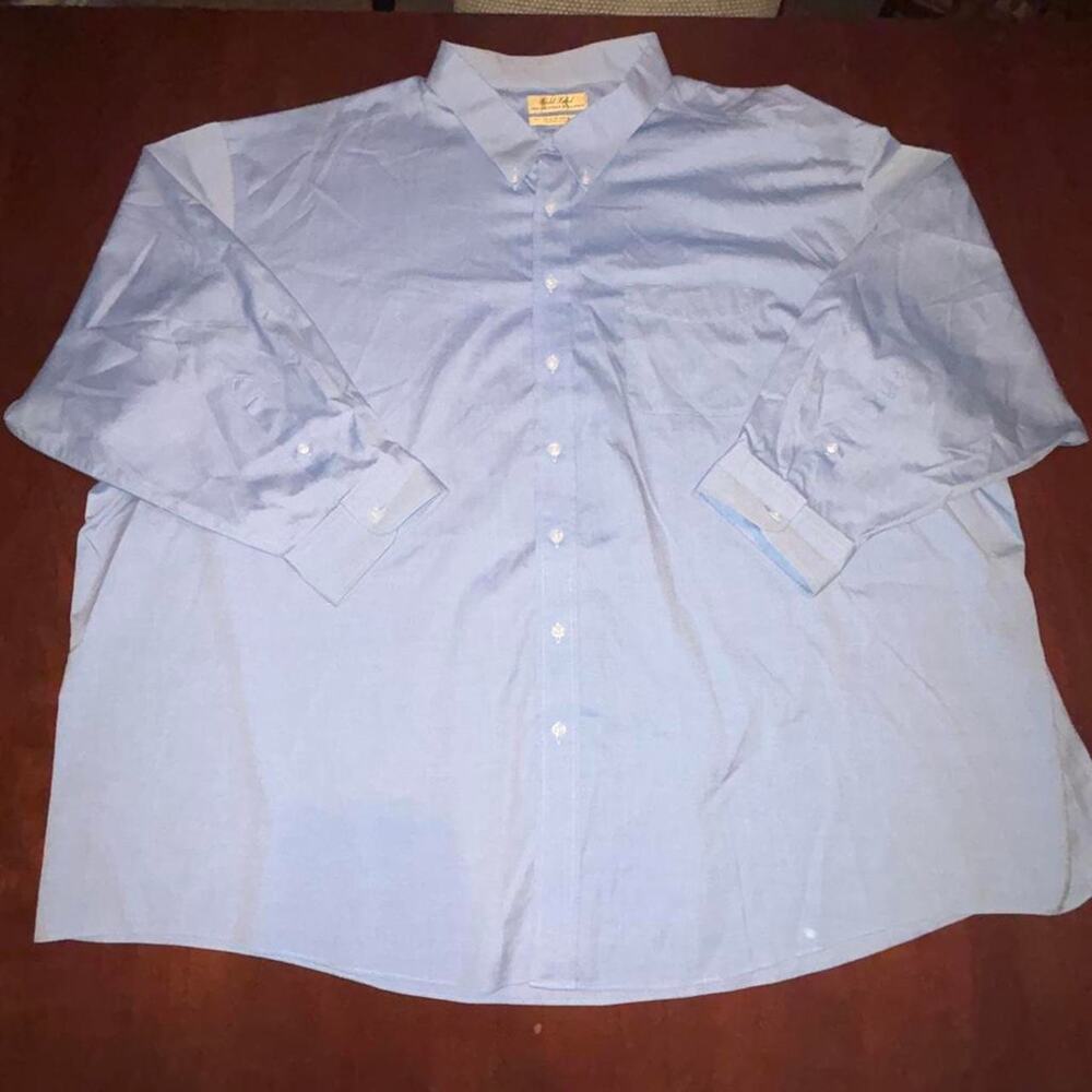 Roundtree & Yorke gold label 80s non-iron pinpoint dress shirt sz 22/36, 4XLTall